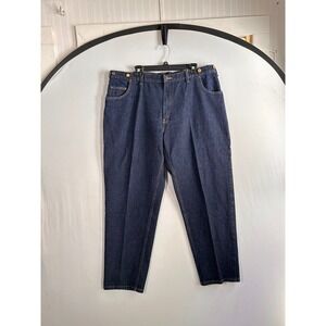 VTG Wild‎ Ass Bucksaw Logger Jeans 44x30 Dark Wash Denim Straight Leg Suspenders